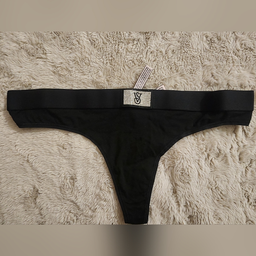 Victoria's Secret Black Panties with Silver Detail